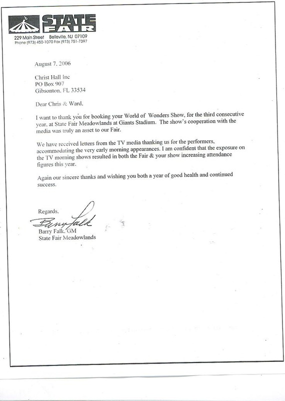 Meadowland recommendation letter